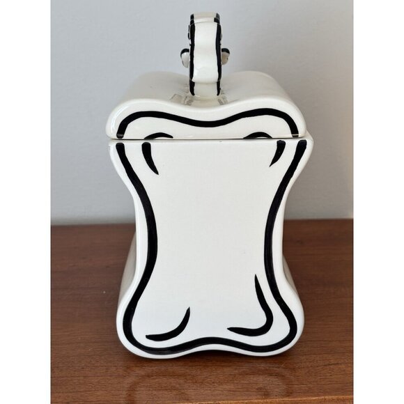 Nicole Engblom Hand Painted Ceramic Dog Biscuit Cookie Canister Jar 8" - Picture 4 of 6